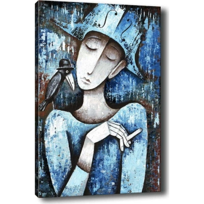 Obraz Tablo Center Girl With Cigarette, 40 x 60 cm