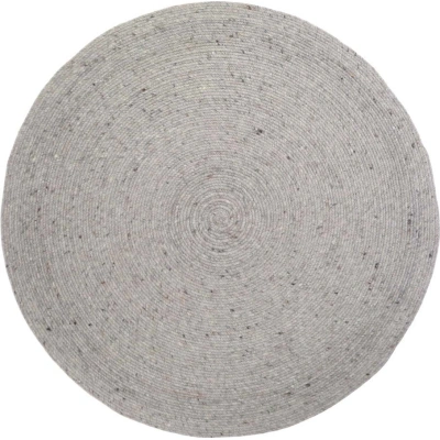 Šedý ručně vyrobený koberec ze směsi vlny a bavlny Nattiot Neethu, ø 110 cm