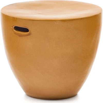 Keramický kulatý zahradní odkládací stolek ø 46 cm Mesquida – Kave Home