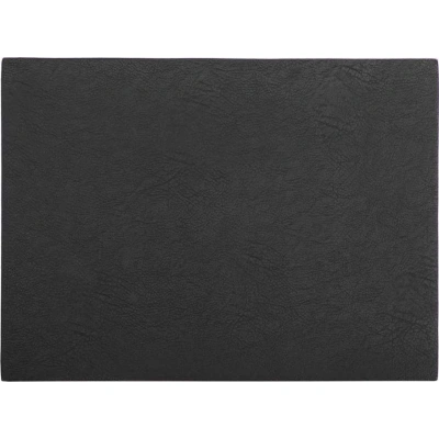 Černé prostírání z imitace kůže ZicZac Troja Rectangle, 33 x 45 cm