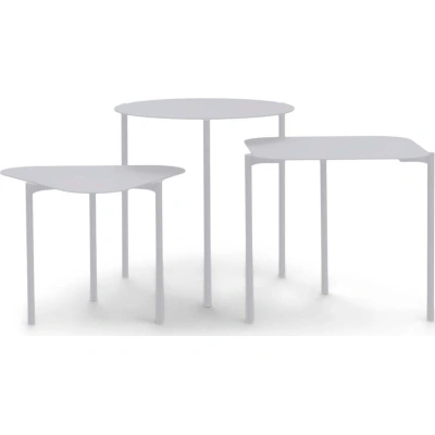 Kovové kulaté odkládací stolky v sadě 3 ks 46.5x46.5 cm Do-Re-Mi – Spinder Design
