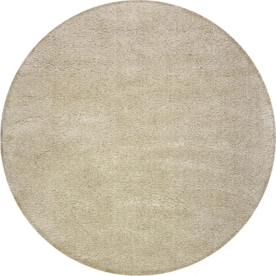 Béžový pratelný kulatý koberec z recyklovaných vláken 133x133 cm Fluffy – Flair Rugs