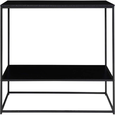 Černý konzolový stolek s černou deskou 80x36 cm Vita – House Nordic