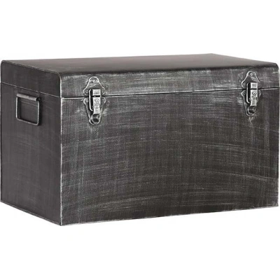 Černý kovový úložný box LABEL51, délka 60 cm
