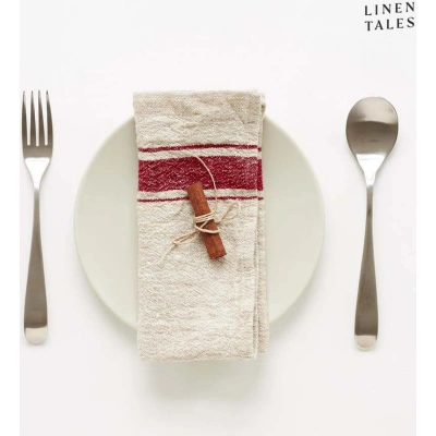 Lněné ubrousky v sadě 2 ks Red Stripe Vintage – Linen Tales