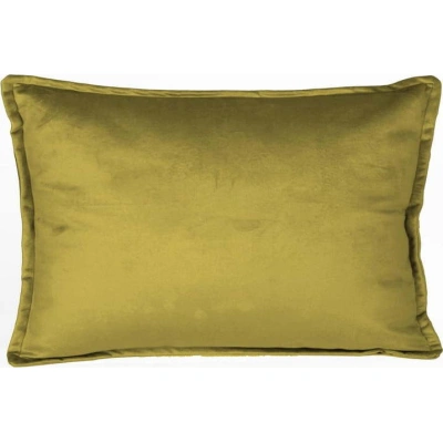 Sametový polštář ve zlaté barvě Velvet Atelier Golden, 50 x 35 cm