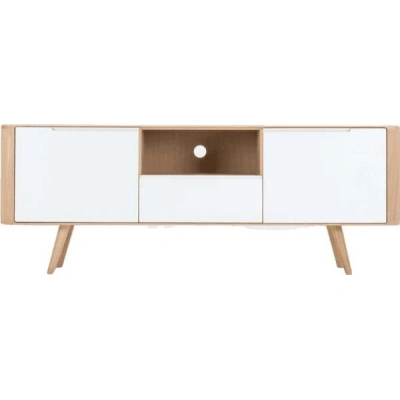 Televizní stolek z dubového dřeva Gazzda Ena Two, 160 x 42 x 60 cm