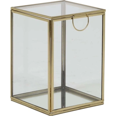 Dekorativní skleněný úložný box ve zlaté barvě Mirina – Light & Living