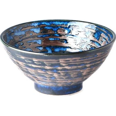 Modrá keramická miska MIJ Copper Swirl, ø 16 cm