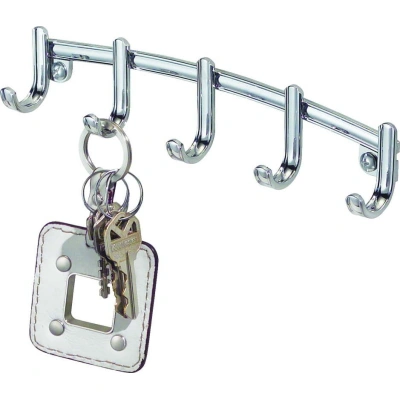 Kovový věšák na klíče iDesign York Lyra, 21,5 x 4,6 cm