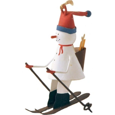 Závěsná vánoční dekorace Snowman on Skiis - G-Bork