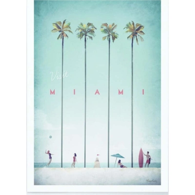 Plakát Travelposter Miami, 30 x 40 cm