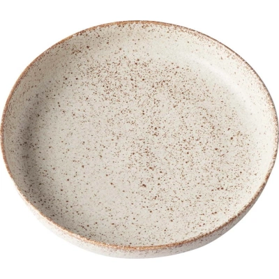 Béžový hluboký keramický talíř ø 20 cm Fade – MIJ