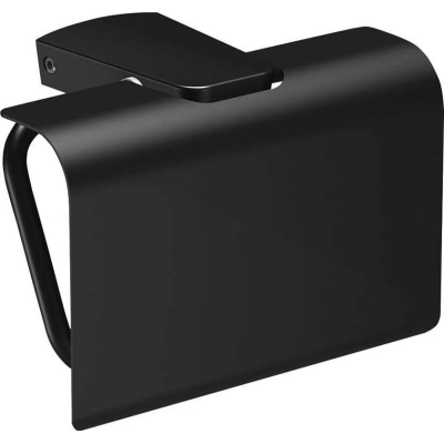 Černý mosazný držák na toaletní papír Sapho Zen