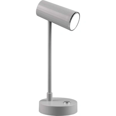 Světle šedá LED stmívatelná stolní lampa (výška 28 cm) Lenny – Trio