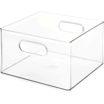 Transparentní úložný box iDesign The Home Edit, 25,4 x 25,3 cm