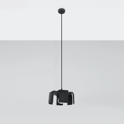 Černé závěsné svítidlo s kovovým stínidlem ø 24 cm Rossario – Nice Lamps