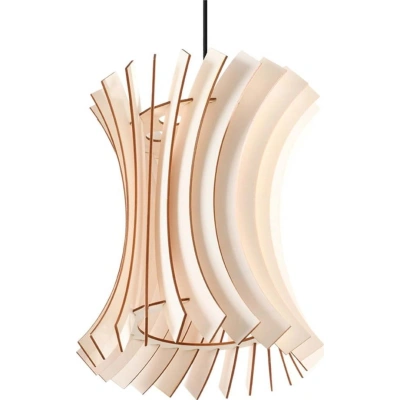 Závěsné svítidlo v přírodní barvě s dřevěným stínidlem ø 30 cm Menges – Nice Lamps