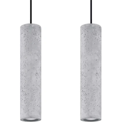 Betonové závěsné svítidlo Nice Lamps Fadre, délka 34 cm