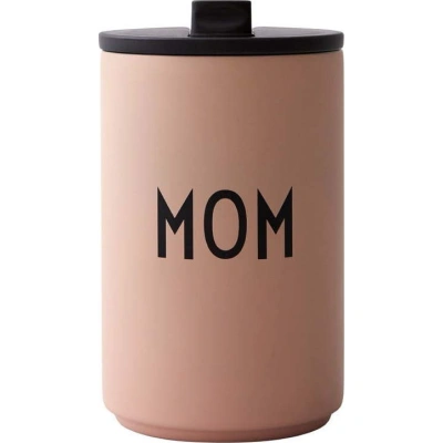 Růžovo-béžový termo hrnek 350 ml Mom – Design Letters