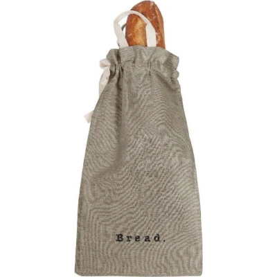 Látkový vak na chléb s příměsí lnu Really Nice Things Bag Grey, výška 42 cm