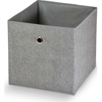 Šedý úložný box Domopak Stone, 32 x 32 cm