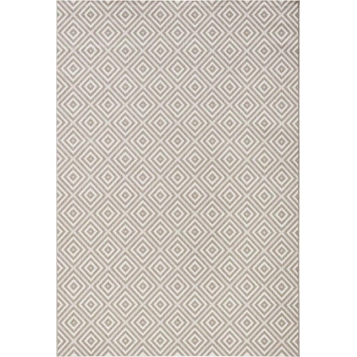 Šedý venkovní koberec NORTHRUGS Karo, 200 x 290 cm
