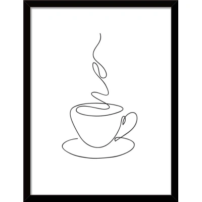 Plakát v rámu 30x40 cm Linear Coffee – Styler