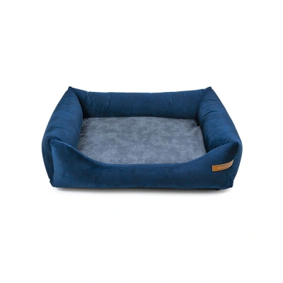 Modro-tmavě šedý pelíšek pro psa 75x85 cm SoftBED Eco L – Rexproduct