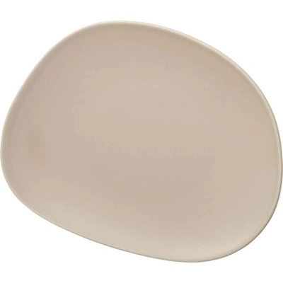 Krémově béžový porcelánový dezertní talíř Villeroy & Boch Like Organic, 21 cm