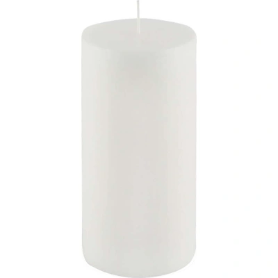 Bílá svíčka Ego Dekor Cylinder Pure, doba hoření 123 h