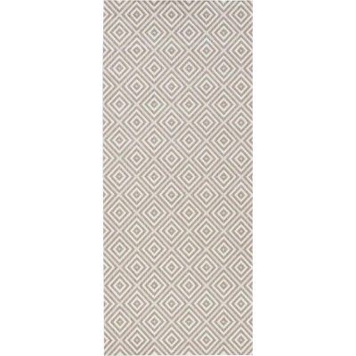 Šedý venkovní koberec NORTHRUGS Karo, 80 x 150 cm