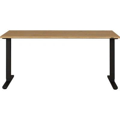 Pracovní stůl s elektricky nastavitelnou výškou s deskou v dubovém dekoru 80x160 cm Agenda – Germania