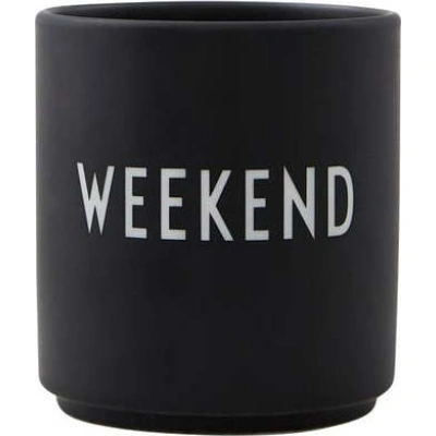 Černý porcelánový hrnek 300 ml Weekend – Design Letters