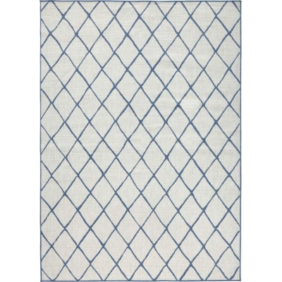 Modro-krémový venkovní koberec NORTHRUGS Malaga, 80 x 150 cm