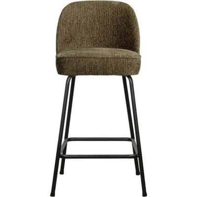 Khaki sametová barová židle 89 cm Vogue – BePureHome