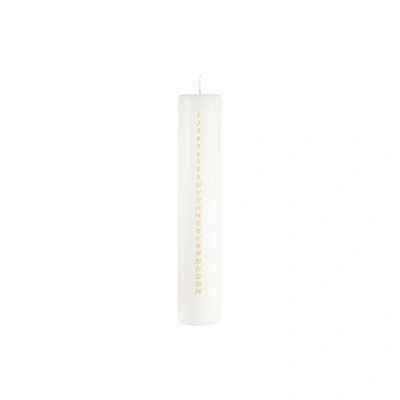 Bílá adventní svíčka s čísly Unipar, doba hoření 70 h