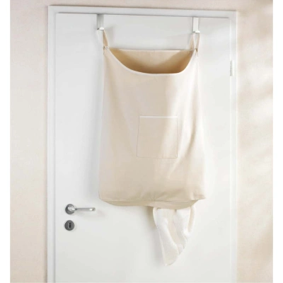 Béžový závěsný koš na prádlo Wenko Door Laundry, 65 l