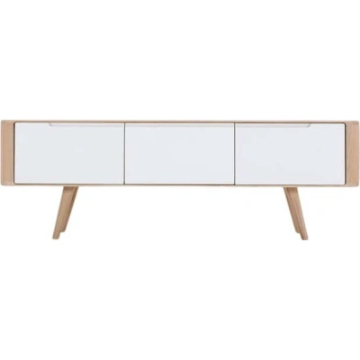Televizní stolek z dubového dřeva Gazzda Ena, 135 x 55 x 45 cm