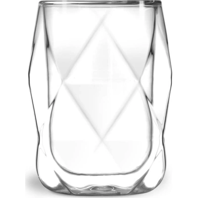 Sada 2 dvoustěnných sklenic na latté Vialli Design Geo, 350 ml