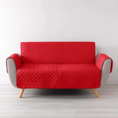 Červený 4místný ochranný potah na pohovku Lounge – douceur d'intérieur
