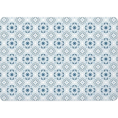 Bílo-modrá koupelnová předložka z křemeliny 50x70 cm Atlanta – douceur d'intérieur