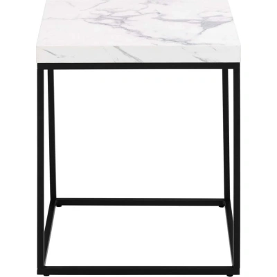 Odkládací stolek s deskou v dekoru mramoru 40x40 cm Barossa – Actona