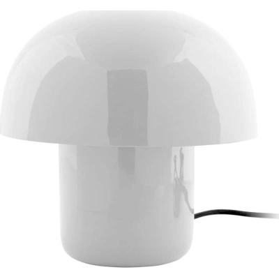 Bílá stolní lampa s kovovým stínidlem (výška 20 cm) Fat Mushroom – Leitmotiv