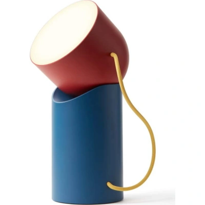 Červeno-modrá LED stolní lampa (výška 14 cm) Orbe – Lexon