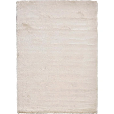 Krémově bílý koberec Think Rugs Teddy, 80 x 150 cm