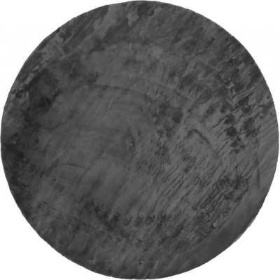 Antracitový pratelný kulatý koberec ø 100 cm Pelush Anthracite – Mila Home