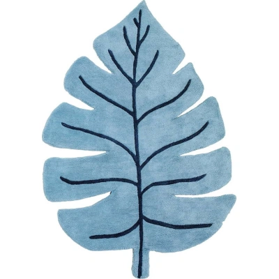 Modrý dětský koberec 105x150 cm Monstera Leaf – Lilipinso