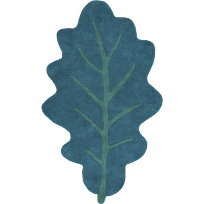 Dětský koberec v petrolejové barvě 90x150 cm Oak Leaf – Lilipinso
