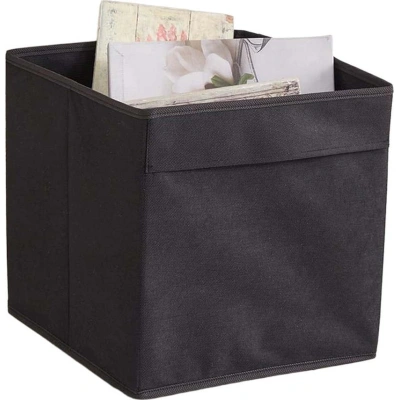 Černý látkový úložný box 30x30x30 cm – Mioli Decor